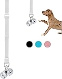 SVD.PET Puppy Bell Doorbell, Dog Bell for Potty Training, Attach to doorknob or Anywhere Near The Door, Length and Height Adjustable (White) 1-PACK White