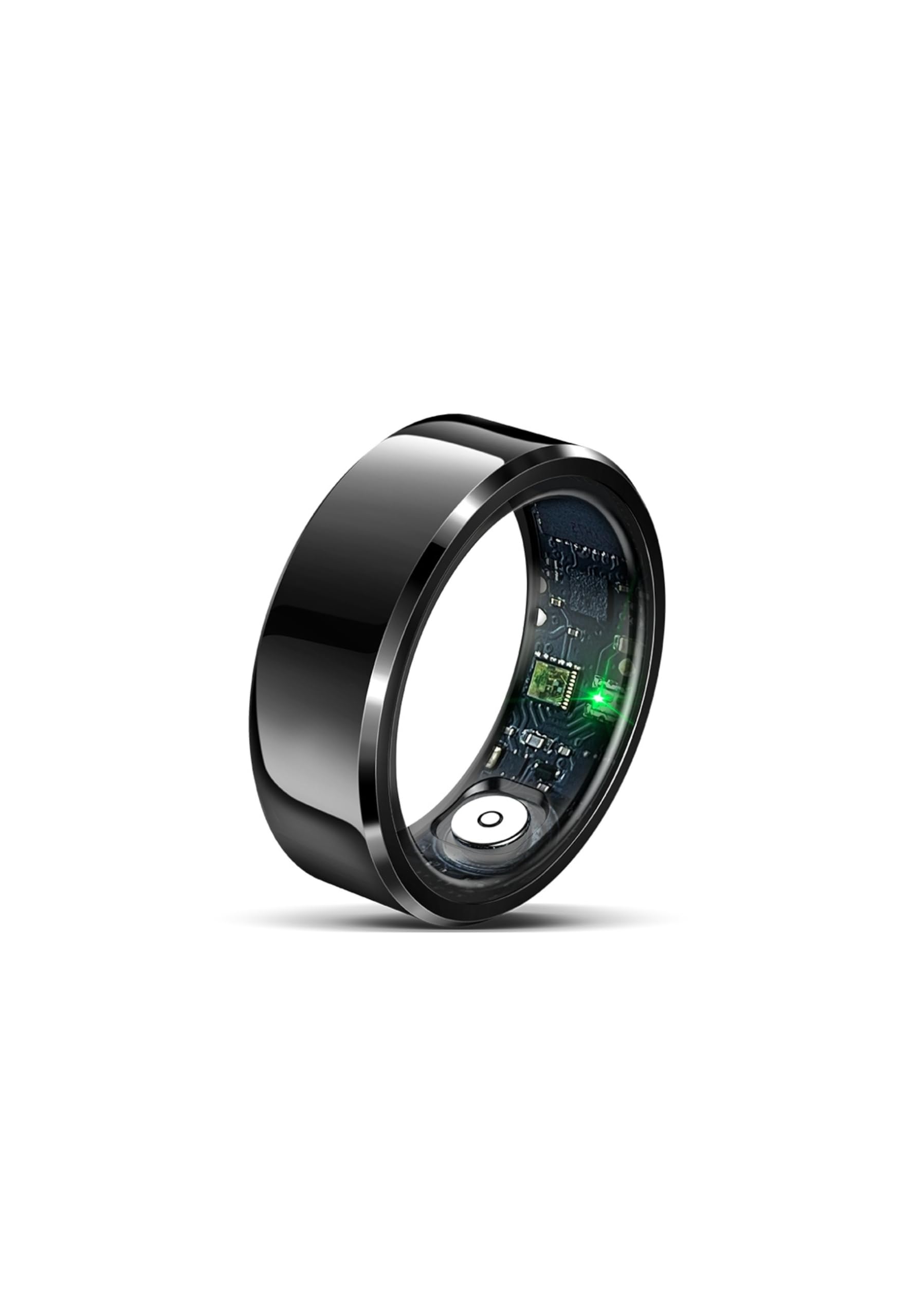 Smart Ring TM-NEXA - Elegante anillo inteligente con seguimiento de actividad y sueño, medición de frecuencia cardíaca, notificaciones inteligentes y control táctil (L)