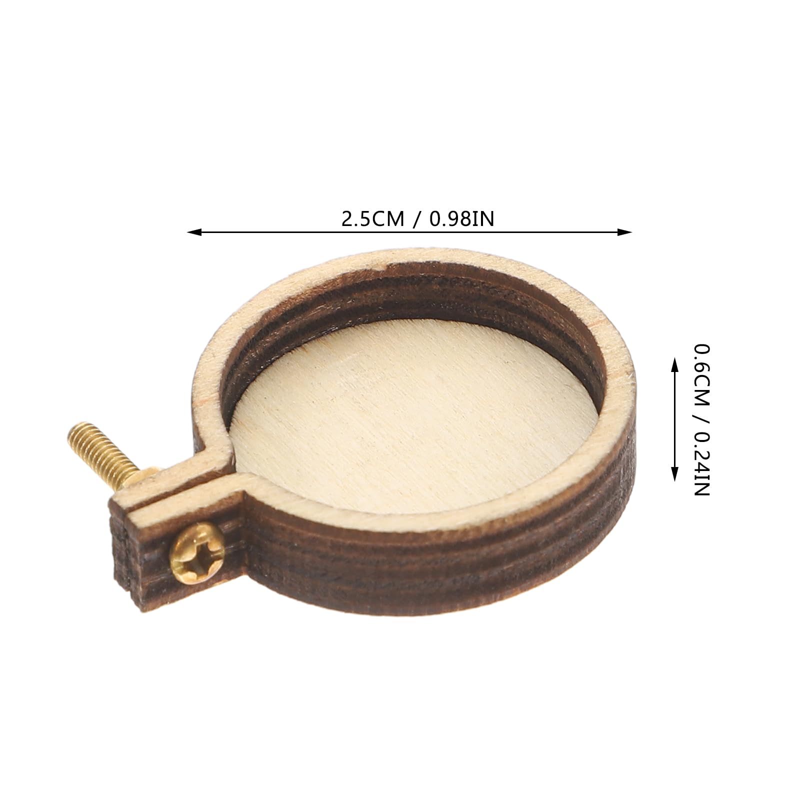 NUOBESTY 10 Sets Mini Embroidery Stretch Miniature Crossing Stitch Hoop for Crafts Mini Embroidery Circle Small Embroidery Ring Cross Stitch Wood Fashion Embroidery Supplies - Image 2