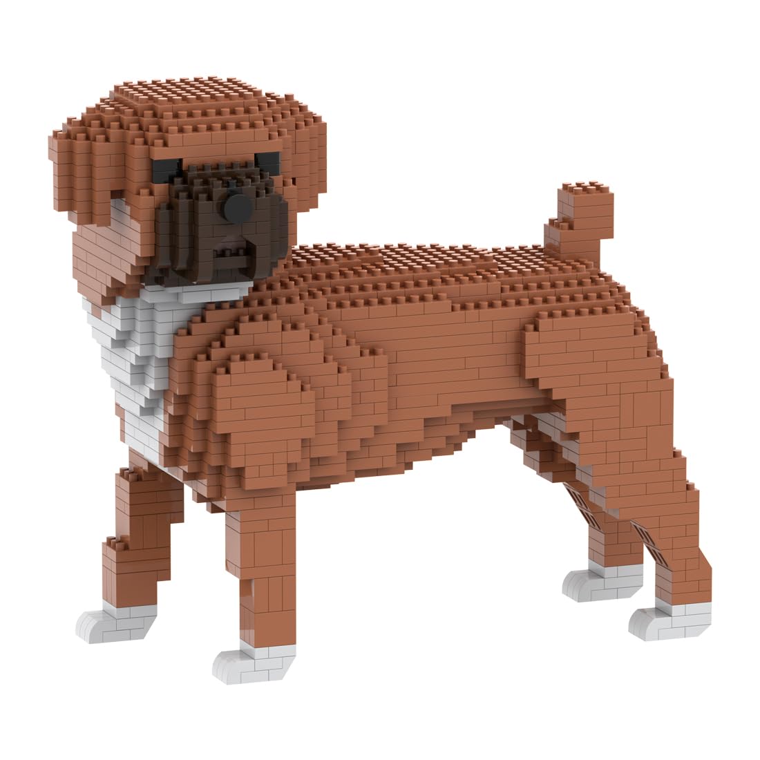 Atomic Building Boxer Dog Figure to Build with Miniature Blocks — image 1
