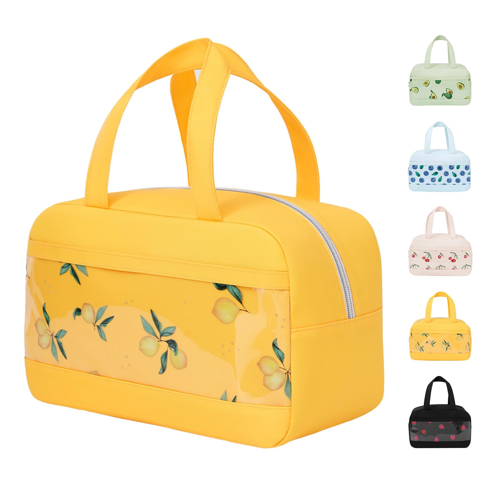 WUWYOUWL Cute Lunch Bag Large Capacity Foldable Cooler Bag (Yellow) โ image 1