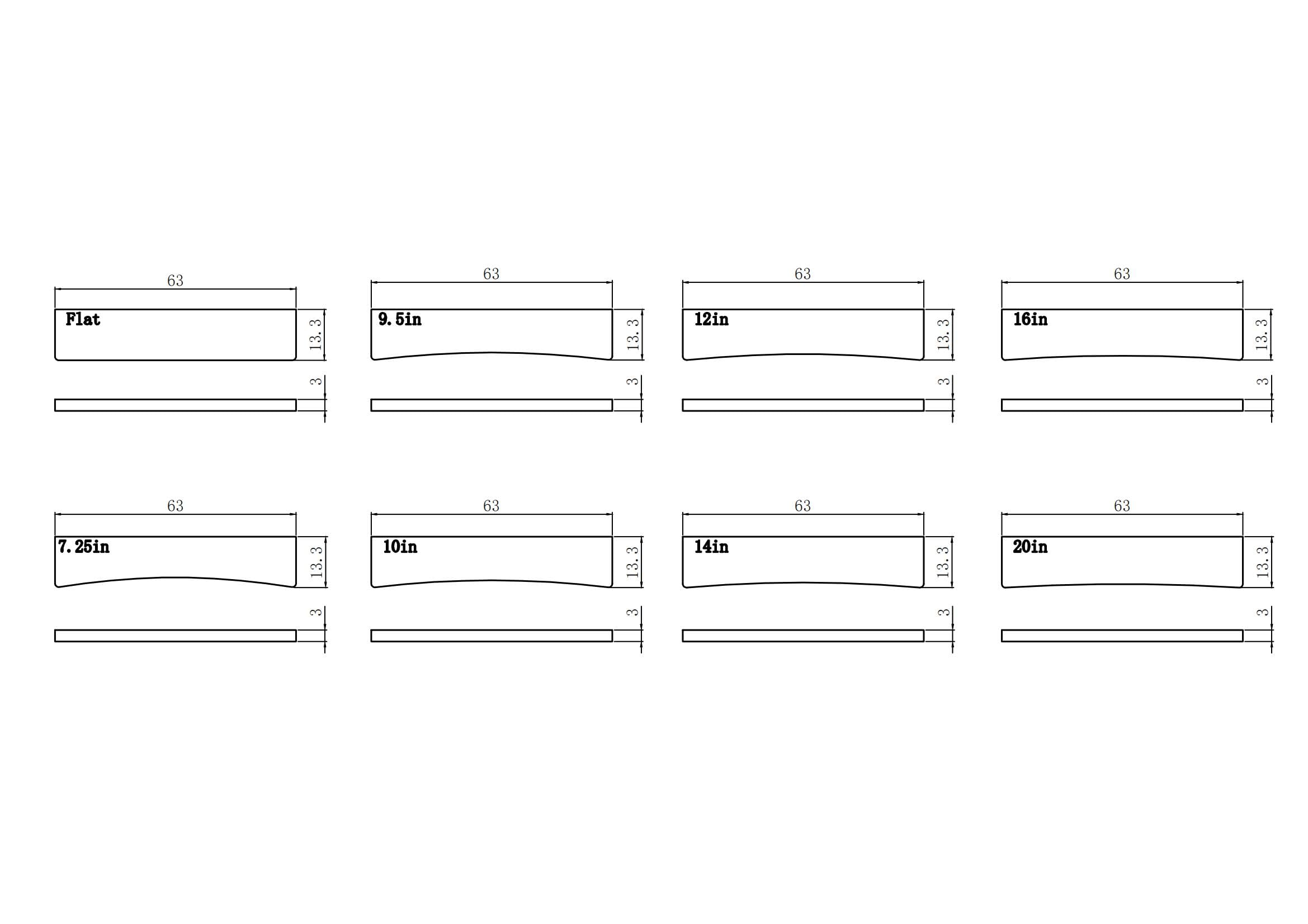 Guyker Flat Fret Press Insert, 304 Stainless Steel Machine Pressure Fingerboard Radian Fret Insert for Acoustic Electric Guitar Bass Luthier DIY Tool Accessories