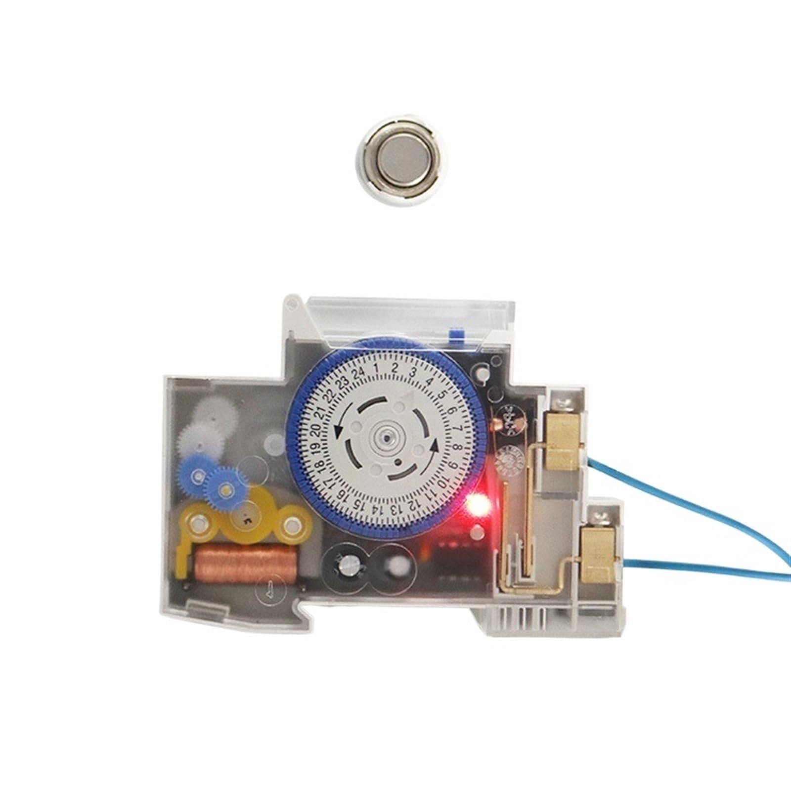 Mechaniczny 15 minut 24 h timer cyfrowy przekaźnik czasowy SUL180a 16A 24-godzinny programator czasowy analogowa szyna DIN