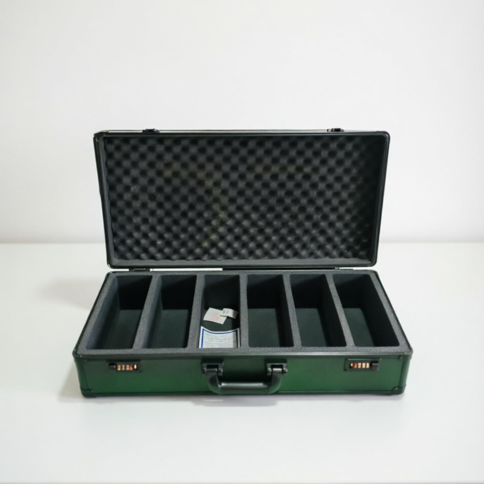 predolo Kartenaufbewahrungskoffer Sammelkarten Box Etui Koffer Hülle mit Hartem Schutzgehäuse Und Trennfächern Gegen Stöße Staub Druck für Transport, 6 Kartenfächer Mit Zahlenschloss