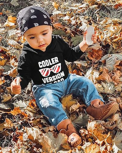 YALLET Toddler Baby Boy Clothes, Long Sleeve Letter Hoodies Top+Ripped Denim Pants 2pcs Fall Winter Outfit Sets2