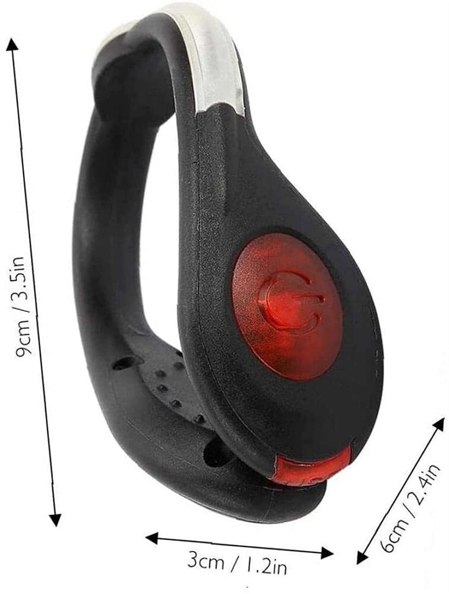 JJJ Schuh Clip Light Night Running Safety Reflektierende Gang zum Laufen Jogging Wandern Fahrrad Radfahren Rot 2 Stück Outdoor Sport Zubehör (Color : Red)