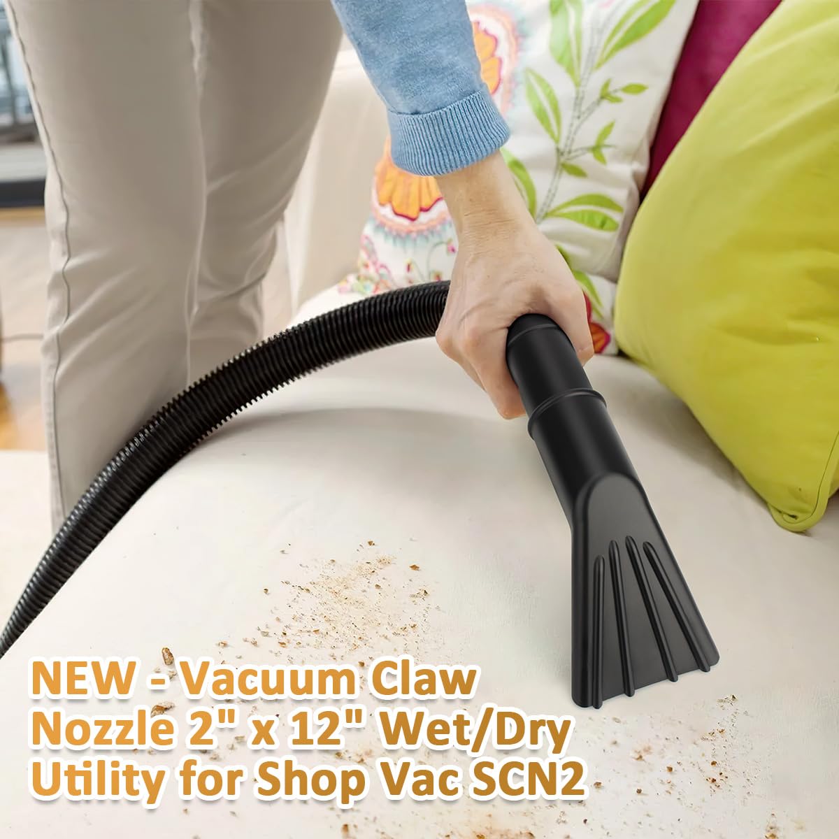 Xinxin buybuynice - Pinza de vacío para aspiradora Mr. Nozzle 2 x 12 Pulgadas, para Uso en seco o Mojado, para Coche, casa SCN2