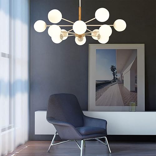 Miniatura 9 de Lámpara de globo de vidrio blanco de repuesto para lámpara de pared colgante, G9, 3.9 in