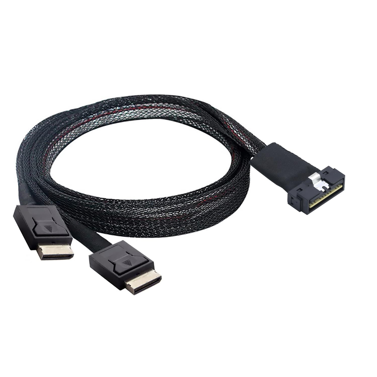 Câble PCI-E Slimline SAS SFF-8654 vers double OCulink 8611 pour carte graphique compacte 0.5m