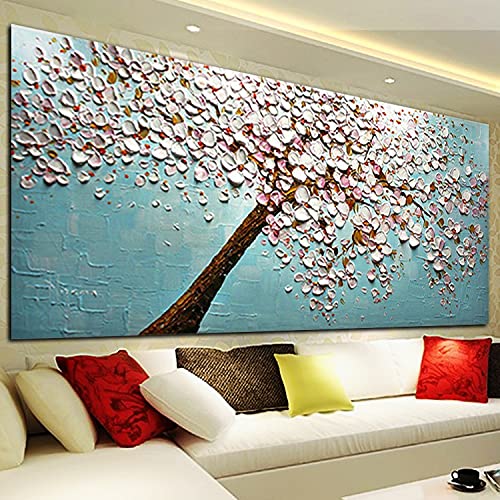 Peinture Strass Arbre Porte-bonheur Grand Format 70x120cm Loisir Adulte