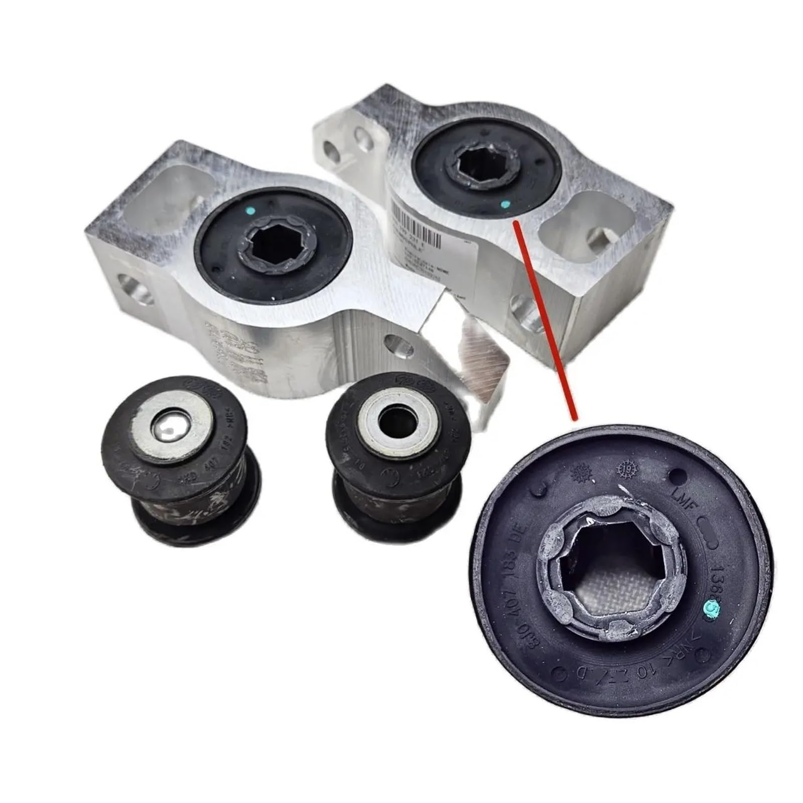 for VW for Passat B6 B7 for Tiguan CC Magotan Sharan Seat Alhambra for Q3 3C0199231F 1K0407182 Front Lower Control Bushing Car Engine Mounts(4 PCS)