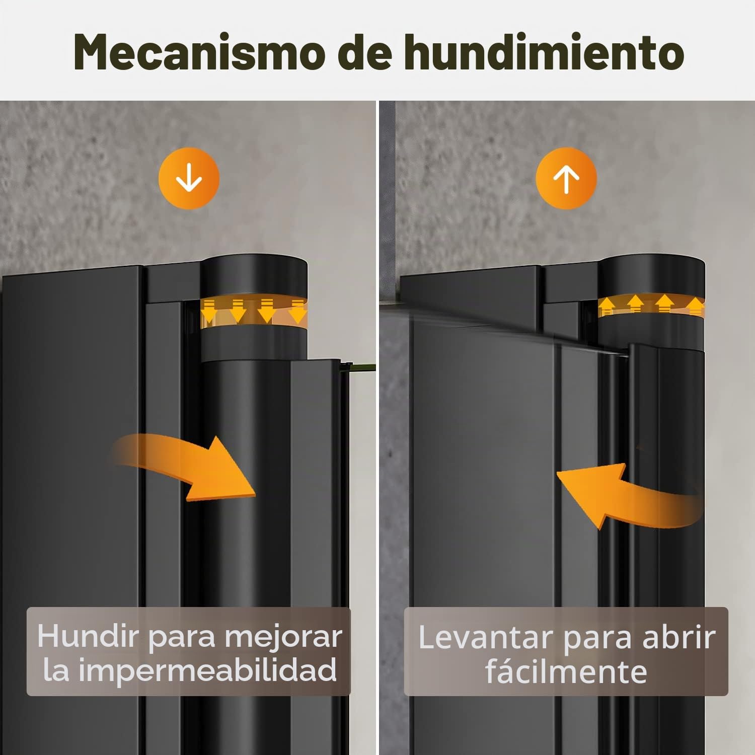 SONNI Puerta de ducha 80x195 cm Negra Ducha abatible con puerta plegable de 6 mm, vidrio de seguridad ESG, nanorevestimiento, mampara de ducha plegable, separación de ducha