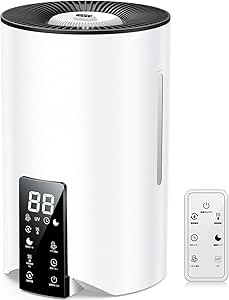 加湿器 卓上 大容量 マイナスイオン 湿度調整可能 上から給水 静音