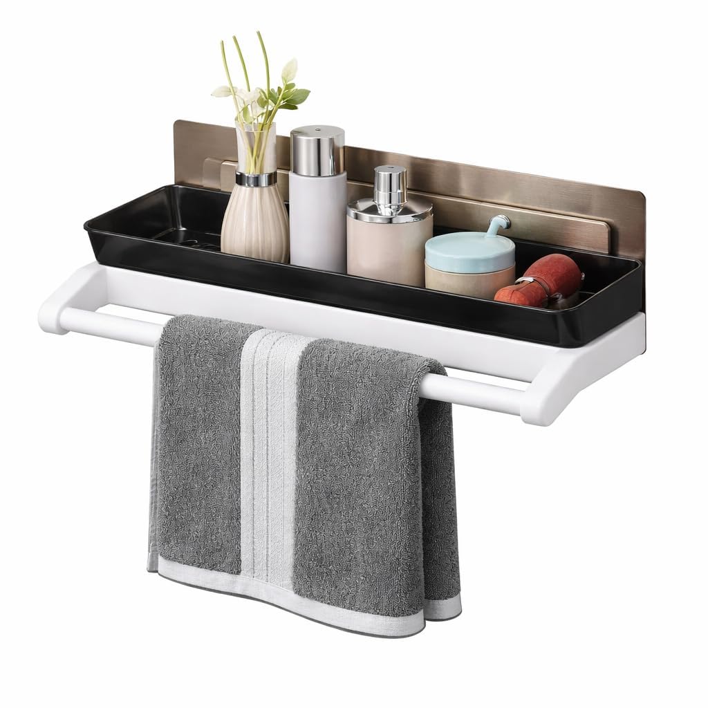 Self Adhesive Kitchen Sink Organizer Rack | Wall Mounted Storage Shelf for Sponge, Soap & Bottle Holder | No Drill Bathroom Rack | Water Drain, Rust Proof & Space Saving(Pack of 1)-picture-18