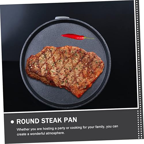 Miniatura 8 de Plato de carne de hierro para restaurante Sartén redonda para asar no usar para pescado al azar