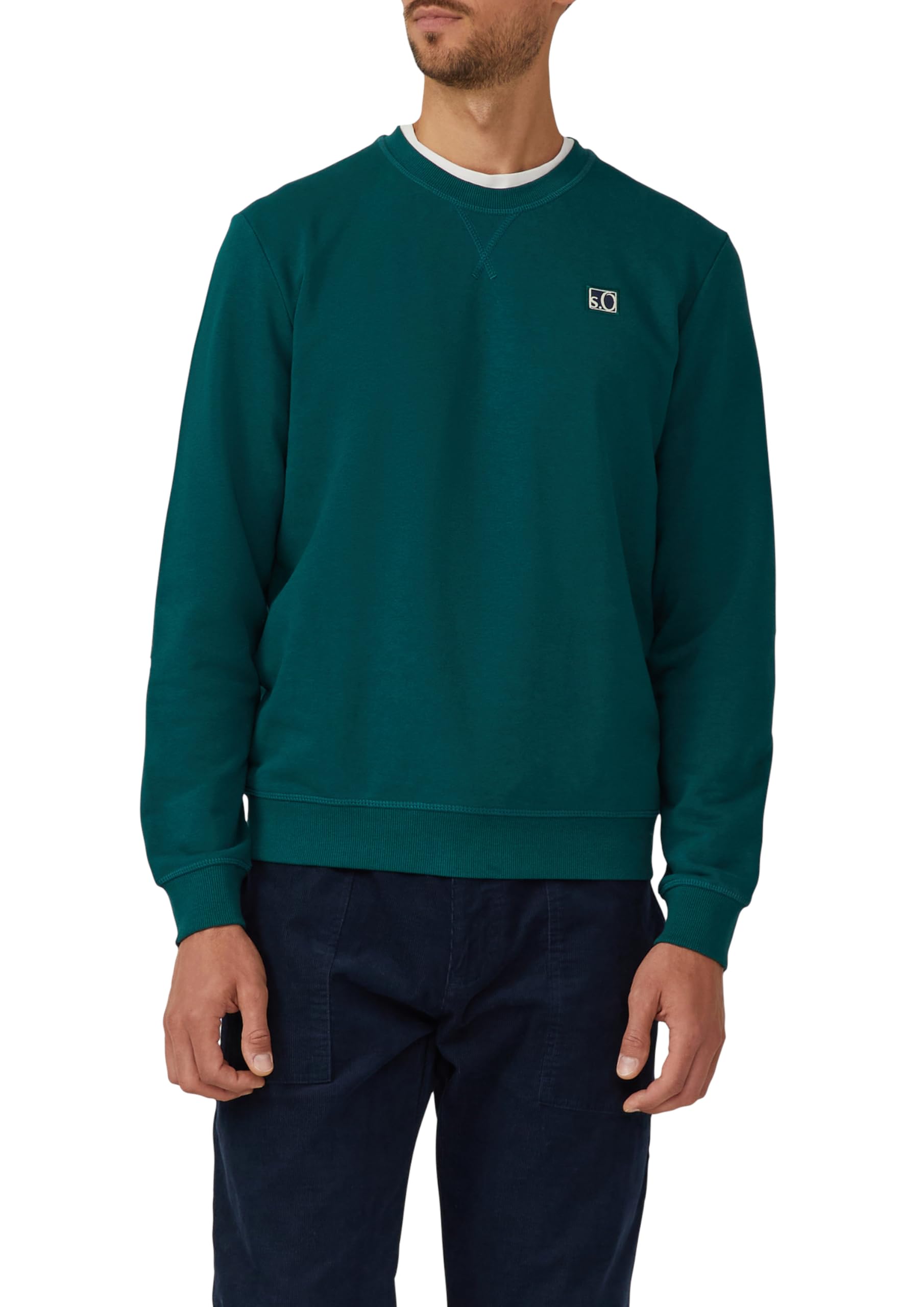 s.Oliver Weiches Sweatshirt aus Baumwollmix mit Crew Neck