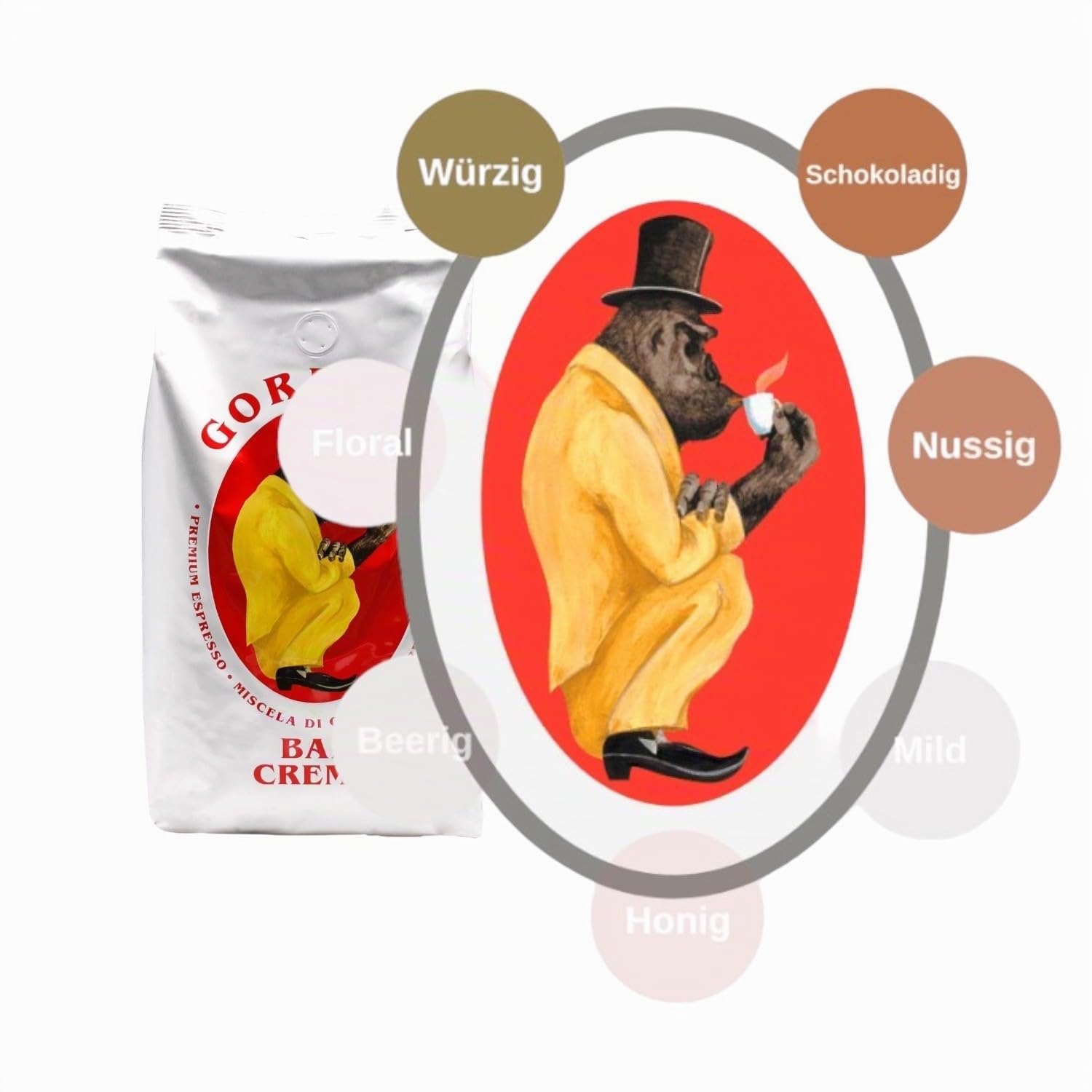 Gorilla Espresso Bar Crema 12 x 1kg Kaffee ganze Bohne