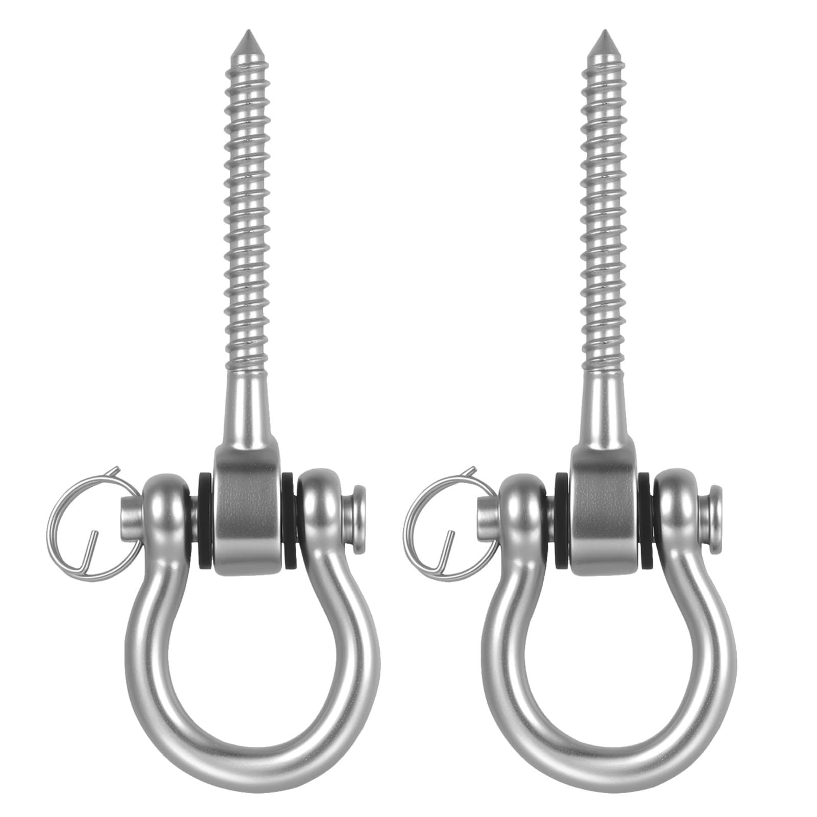 2 PcsGanchos para Columpios de Techo, 123mm Soportes Ganchos de Techo de Acero Inoxidable de 180° Rotación, Ganchos de Hamacas Yoga Sacos de Boxeo Arena Porches Patios