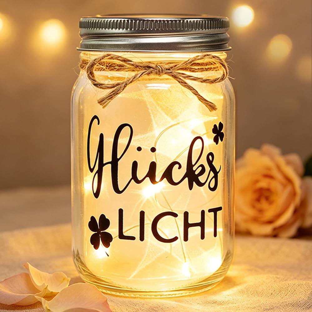 HuaMuDM LED Flaschenlicht Glückslicht,Glückslicht,LED Flaschenlicht Geldgeschenke Geburtstag,Beleuchtete Dekoflasche mit Korken,Leuchtflasche Coole Geschenkideen,Karneval,Party,Weihnachten