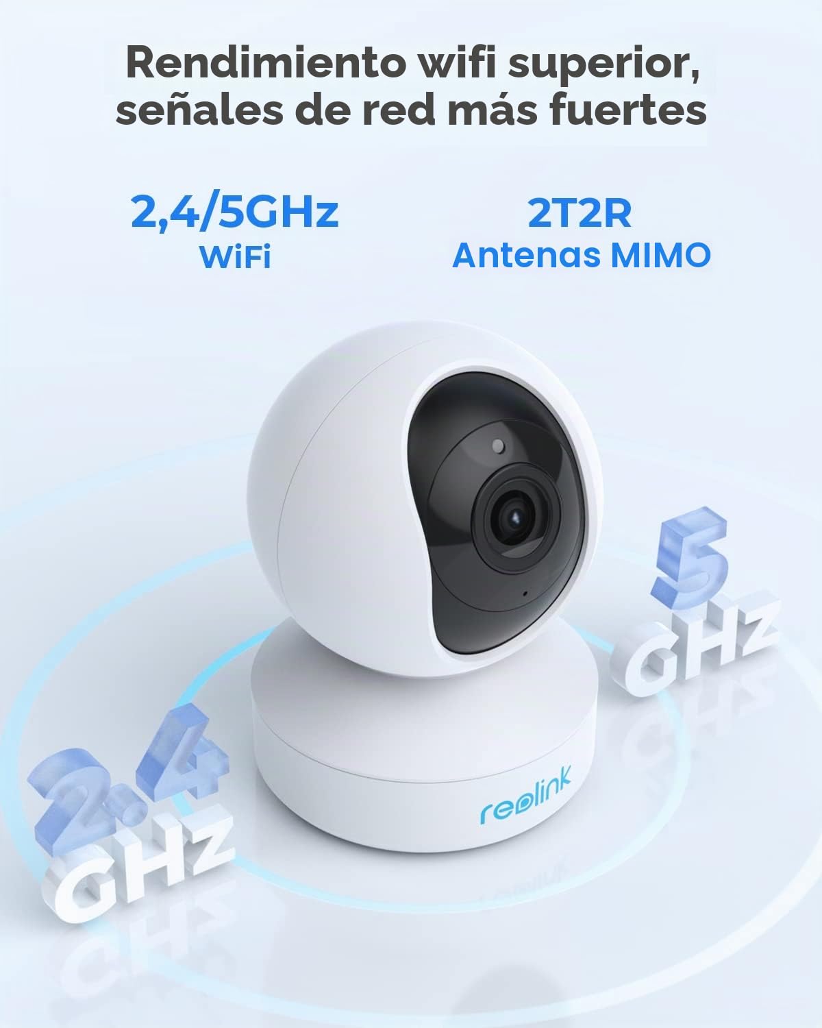 Reolink Cámara PTZ Interior 5MP, E1 Zoom, Visión 360° (Reacondicionado) | Cámara IP WiFi Interior con Zoom Óptico 3X, Giro 355°/50°, Audio 2 Vías, WiFi 2,4/5GHz, Seguimiento Inteligente