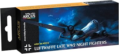 Arcus 2012 Enamel paints set Luftwaffe Late WW2 Night Fighters 6 colors in set