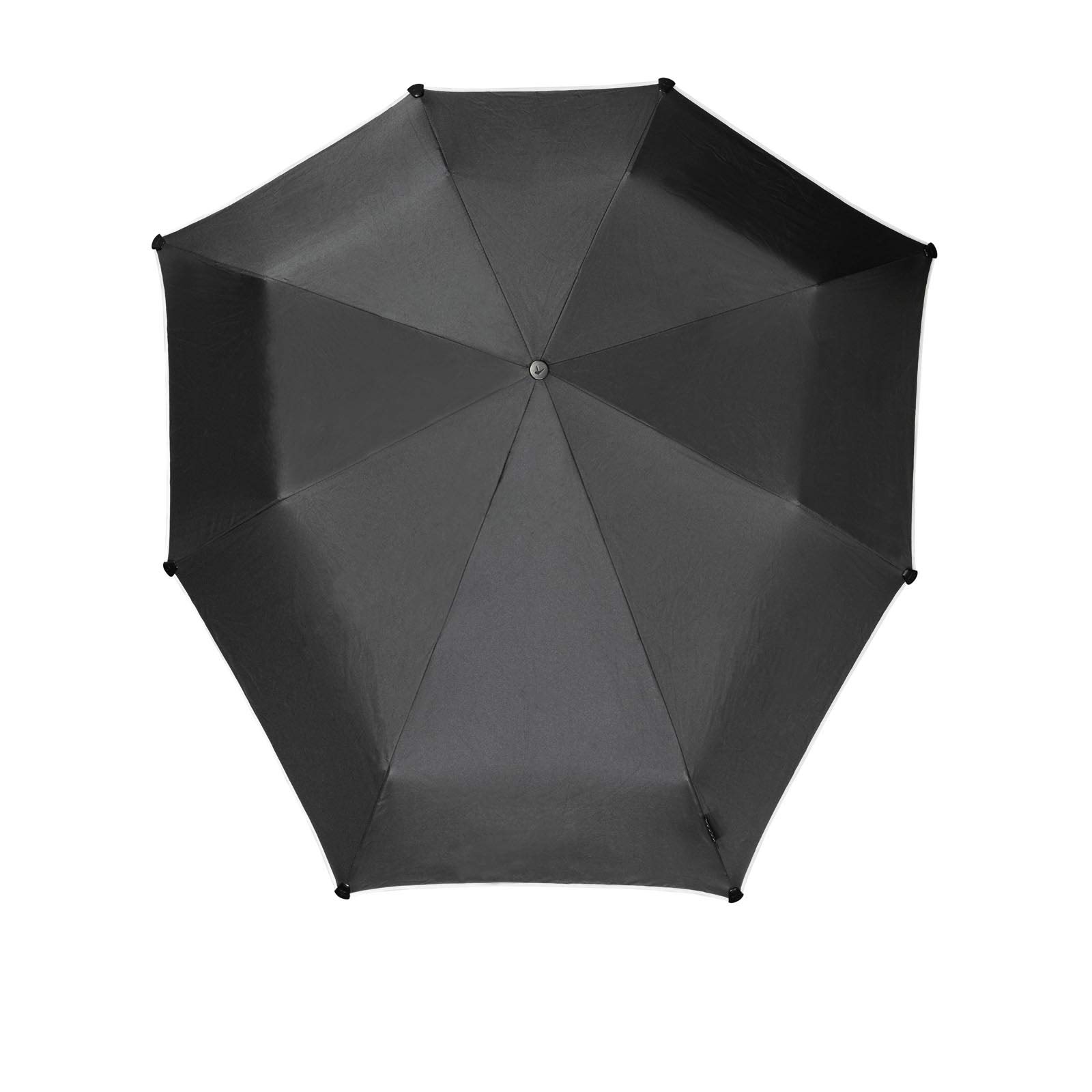 SENZ ° mini składany parasol burzowy czarny odblaskowy, Black Reflective, ONE SIZE