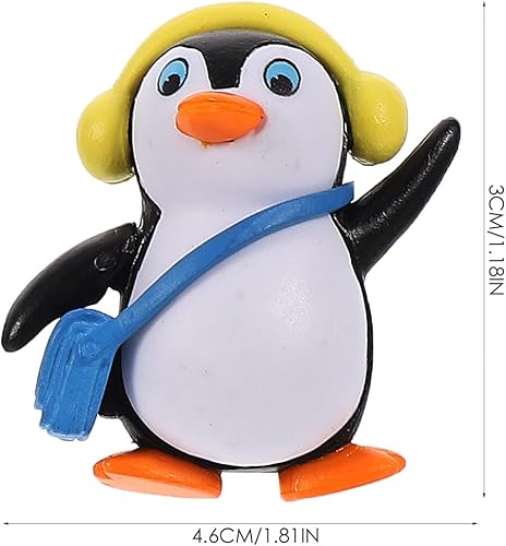 Miniatura 2 de NUOBESTY Cute Penguin Toys - Juego de colección de figuras pequeñas, decoración de pastel de pingüino, 8 piezas