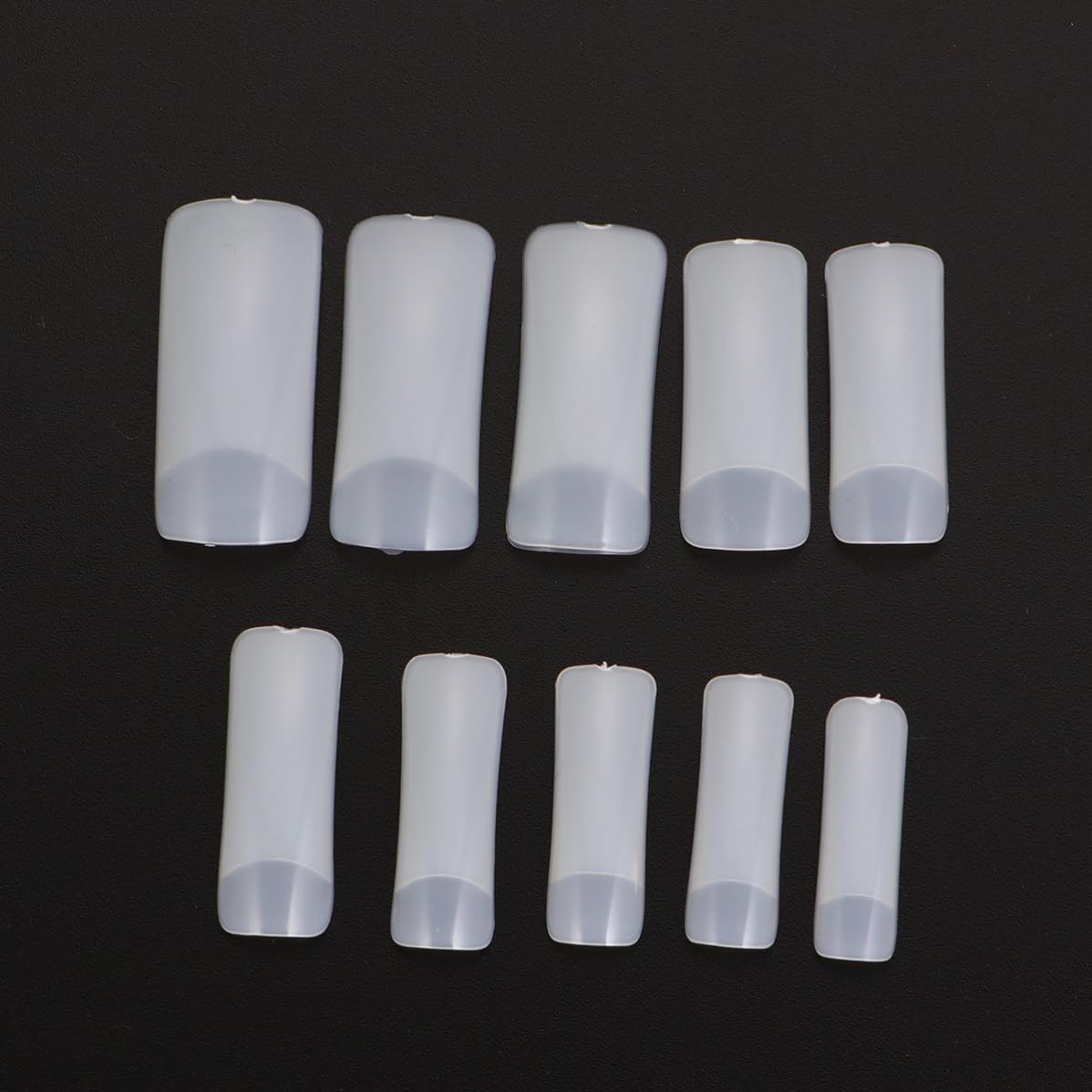 Lurrose 3 Boxes White Plastic Fake Nails 500 Pieces Full and French Style Press on Nails for DIY Manicure at Home