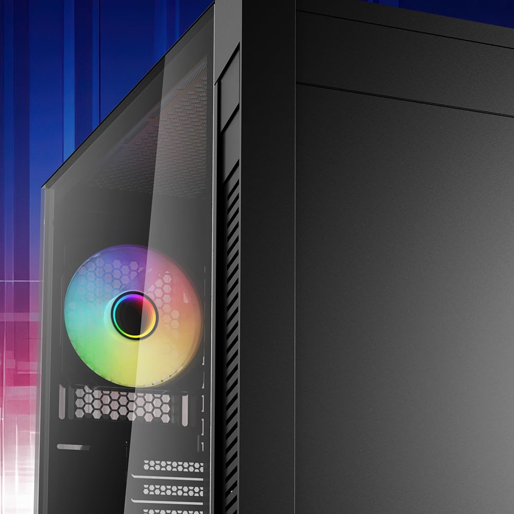 Sharkoon S25-W2 ARGB ATX obudowa PC, USB-C, 2 wentylatory PWM, czarna