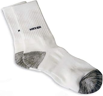 Nikken Sport Socks 1767 - Cotton Sports Crew Sock for Men and Women - Breathable Cotton Fibers Sport Socks - Performance Cushion Cotton Comfort Athletic Socks Women 8-10 and Men 6-8 - Medium