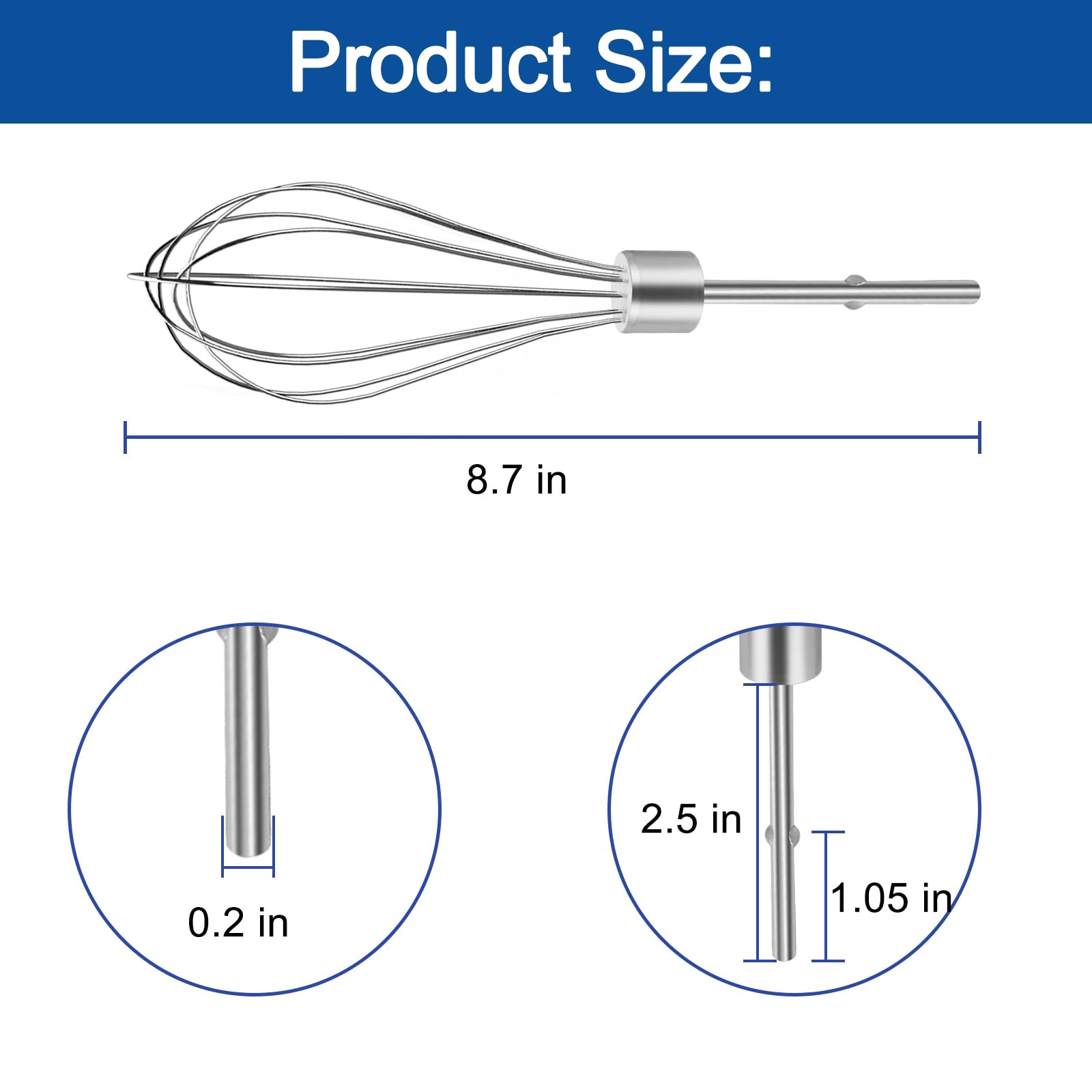 3-teiliges Schneebesen-Set Für KitchenAid Handmixer – Edelstahl Knethaken & Rührbesen, Kompatibel Mit Vielen Modellen
