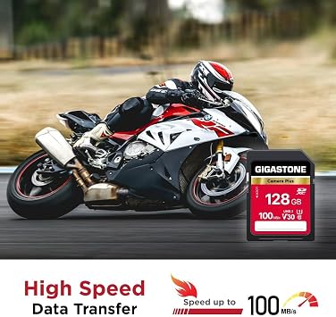 GIGASTONE 128GB SD Card 10-Pack, Camera Plus, UHS-I V30 U3 SDXC Memory Card High Speed UHD Video Speed up to 100MB/s, Compatible with Digital Camera, with 10 Mini Cases