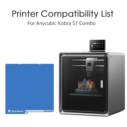 Miniatura 21 de Placa fresca mejorada para Kobra S1 Combo Placa de construcción fría de baja temperatura 10.394 x 10.866 in de doble cara lisa placa de cama PEO