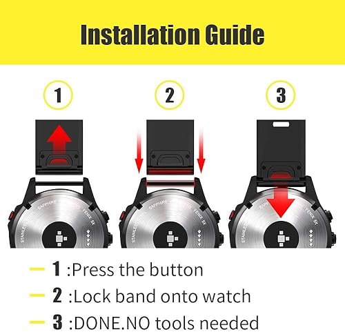 Miniatura 7 de ANCOOL Para Fenix 5Fenix 6Fenix 7 Band 0.866 in Banda de reloj de silicona para Fenix 5 PlusFenix 6 ProFenix 7 ProForerunner 935 (4 paquetes)