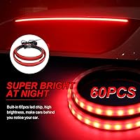 Vista 4 de Barra de tira de luz LED de tercera luz de freno, 5 funciones, señal de giro secuencial, freno, marcha, doble flash, flexible, de 40 pulgadas, luces