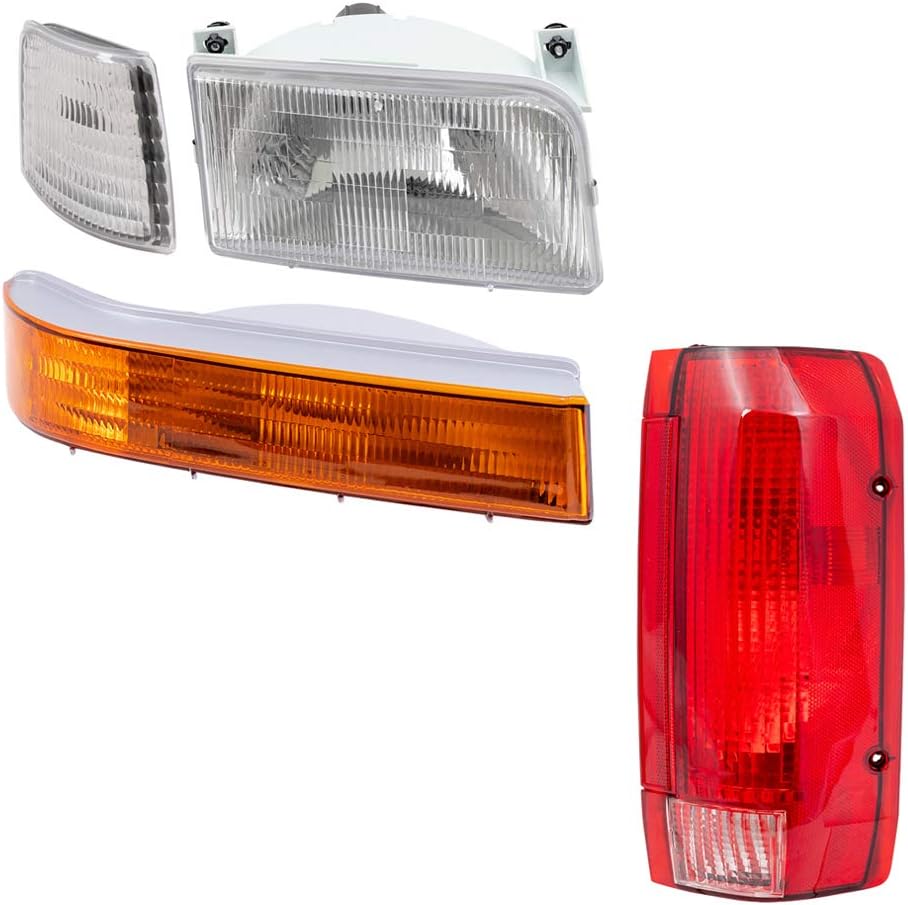 1992-1996 F150 and Bronco Headlights Tail Lights and Signal Lights 8 piece set Also Fits 1997 F-250/F-350