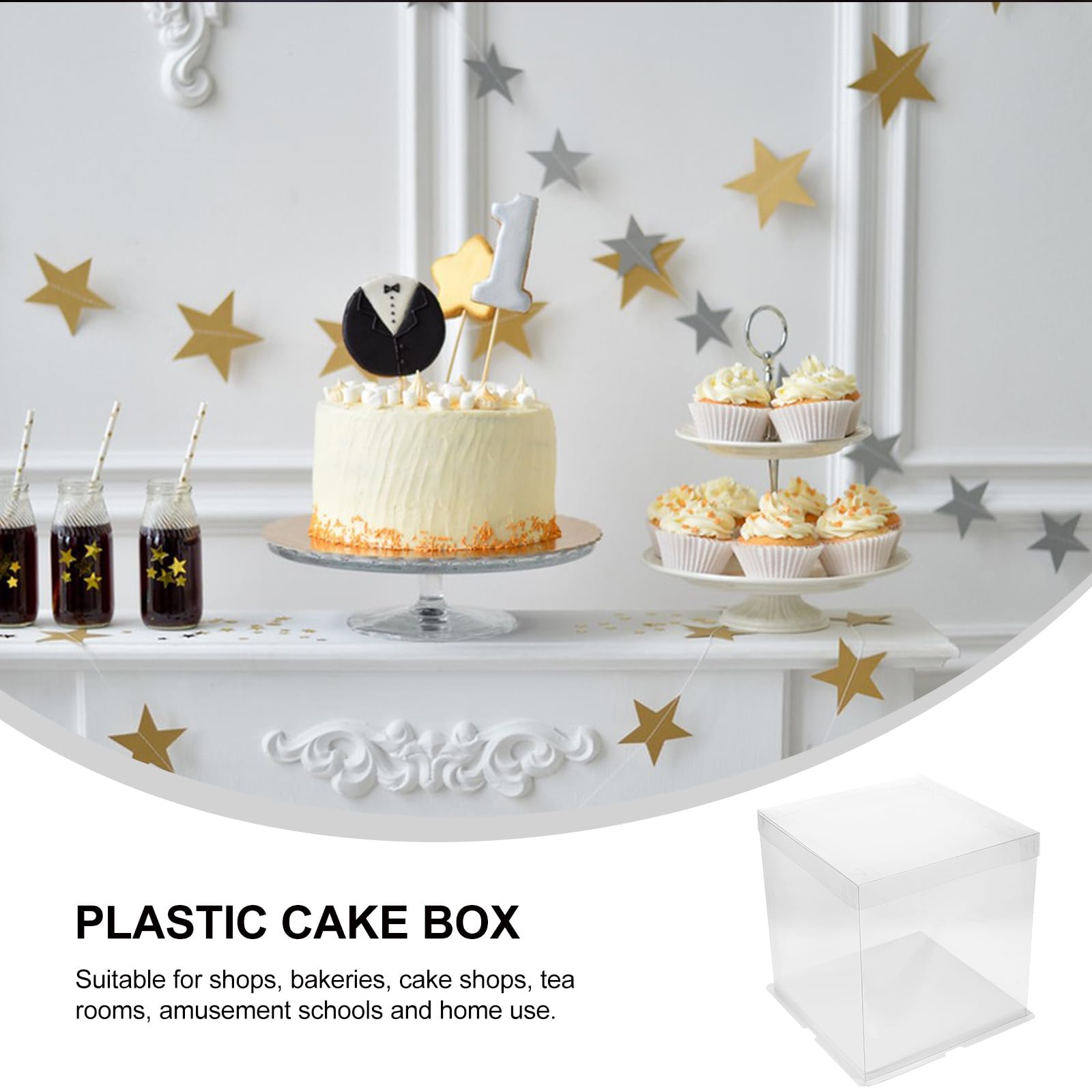 Cupcake Doosje 4 Transparant (incl. tray