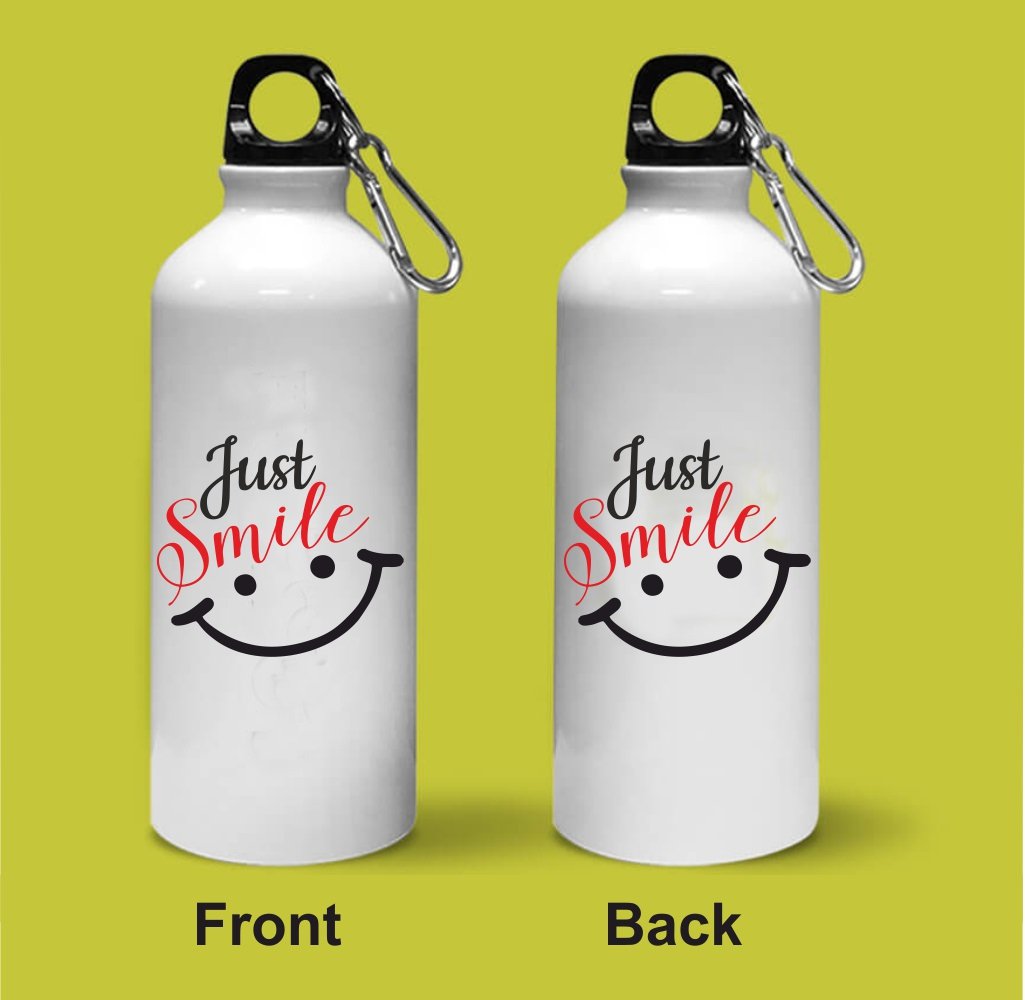 Crazy Sutra Classic Printed Quote Water Bottle/Sipper - 600Ml (Sipper_JustSmile_Sh)-image-42