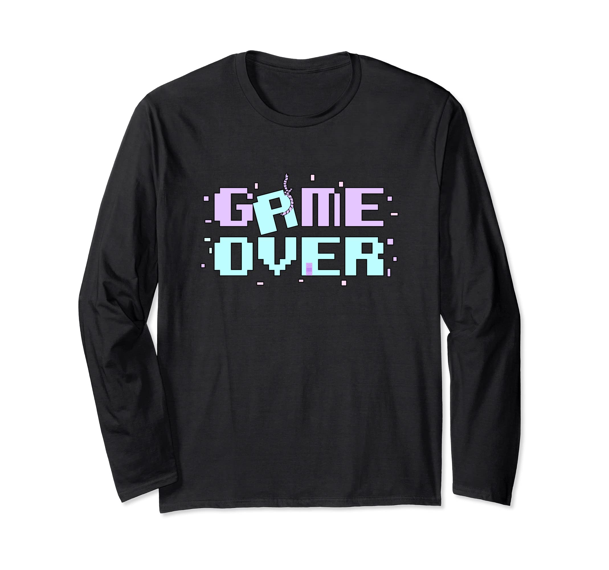 Yami Kawaii Game Over Harajuku Pastel Goth Indie Aesthetic Long Sleeve T-Shirt