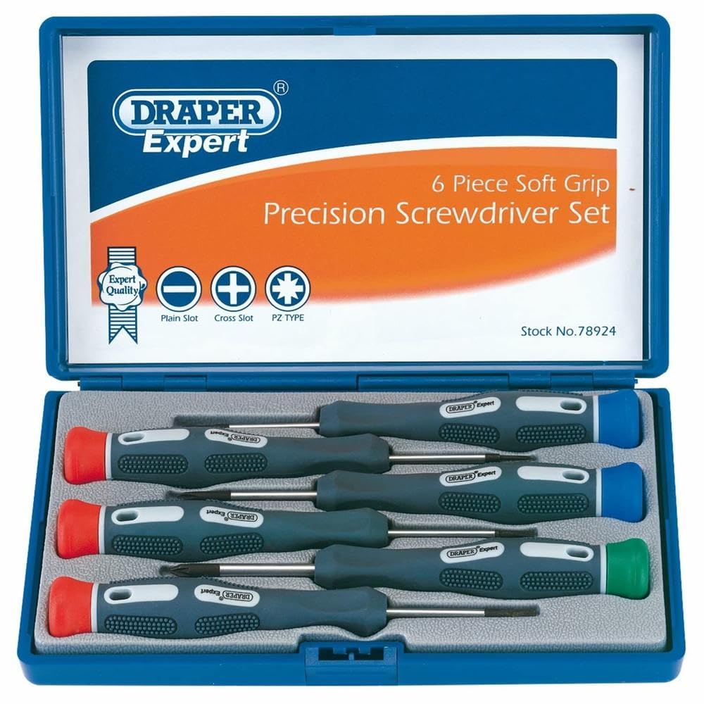 Draper Expert 78924 6-Piece Soft-Grip Precision Screwdriver Set