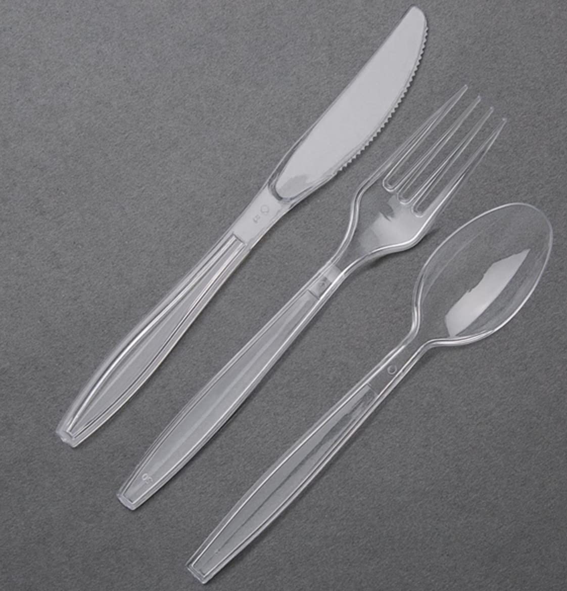 100 Stück Premium Mehrweg-Besteck Plastikgabel 18cm, Schwarz - Papier Weinand
