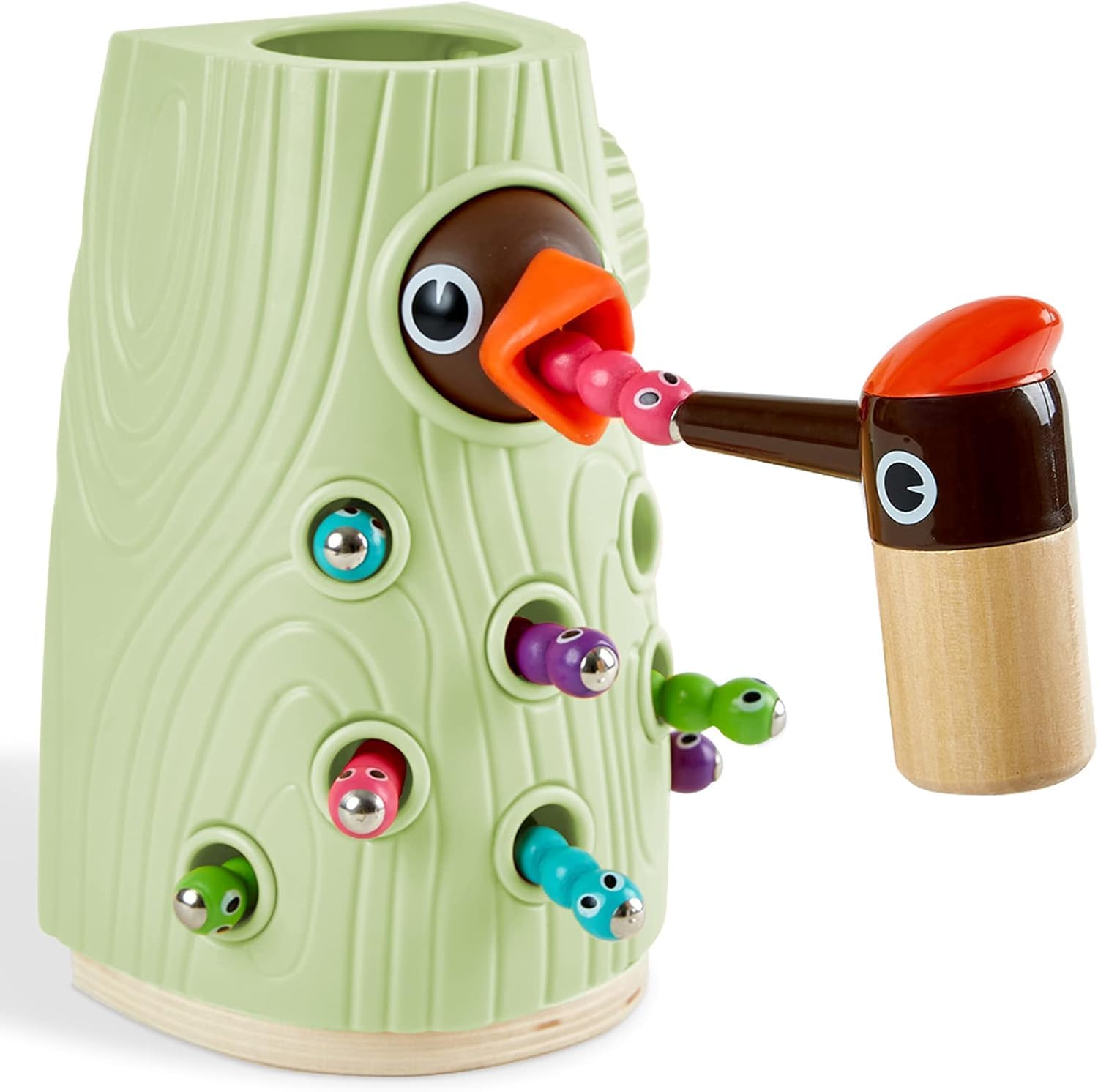 BLiSS HUES Woodpecker Montessori Toddler Toys, Fine Motor Skills Sensory Learning Toys, Magnetic Sorting & Stacking toys for kids Gift Birthday Present for Kid Age 2-4 (B0CK617Z8D) Amazon Price History, Amazon Price Tracker