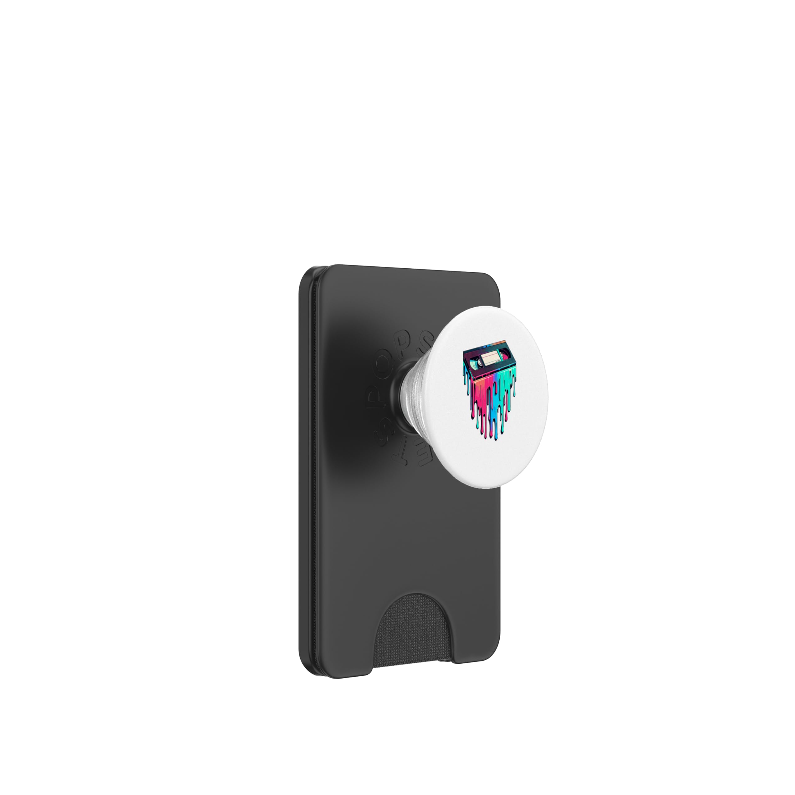 Dripping Paint Art Cassette Player Music Tape Recorder PopSockets PopWallet for MagSafe
