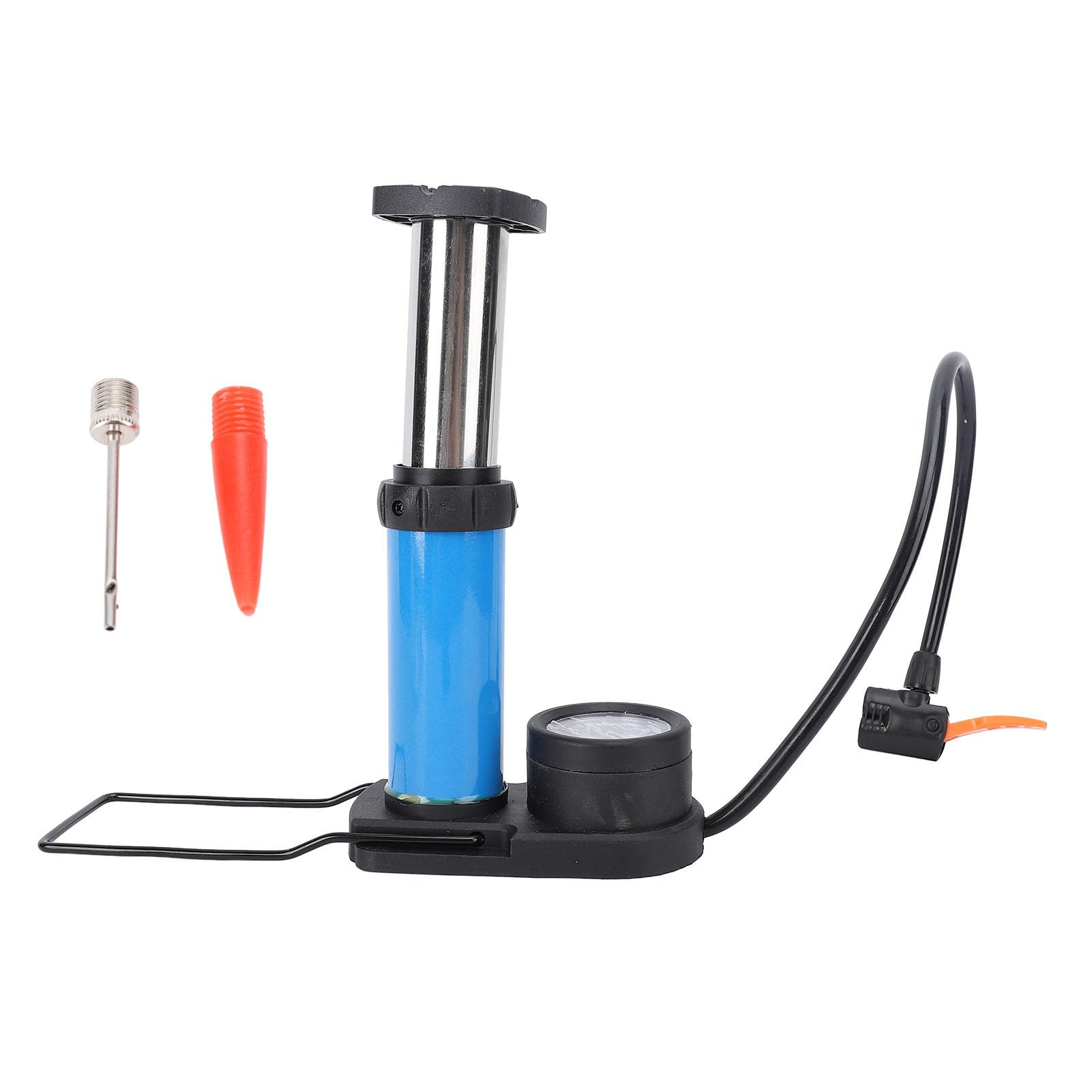 Mini Bike Pump with Scale, Portable Floor Bike Pump Air Nozzle Converter Tire Inflator with High Pressure 120Psi for Bikes Motorcycles Cars