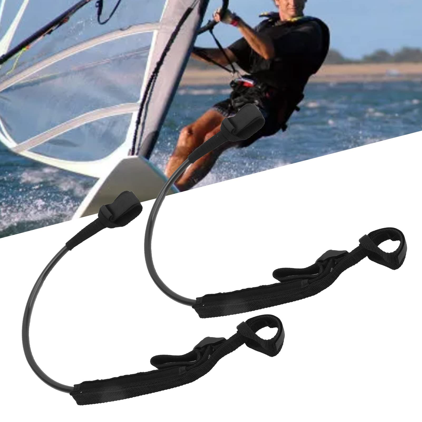 Leapiture 2Pcs Surf Leash Surf Line Leash 22?28in Straight Surfboard Leash Surf Board Leg Rope for Surfers Surf Instructors Water Sports Enthusiasts (Black)