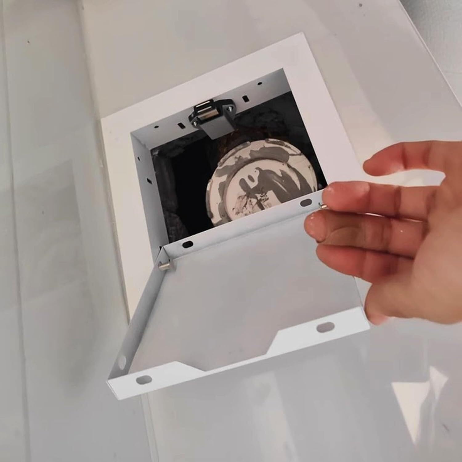 Kanduo One Color Plumbing Access Door Access Panel Easy Wall Access Door Magnetic, Plumbing Inspection Hatch Cover With Click Function(15X15cm/6X6in)