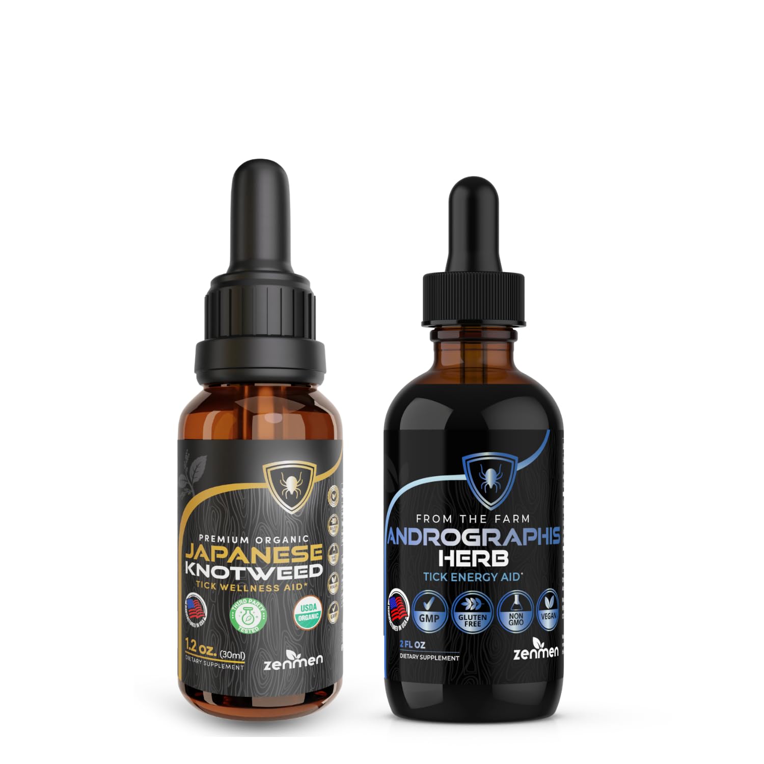 Zenmen Japanese Knotweed and Andrographis Organic Tincture Bundle