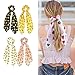 4 Pack Fruits Print Hair Scarf Scrunchies Strawberry Pineapple Hair Scarves Ponytail Holder Scrunchy Ties Chiffon Floral Scarf Scrunchies for Women (Pineapple)