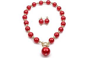 Exquisite Red Necklace and Earrings Set