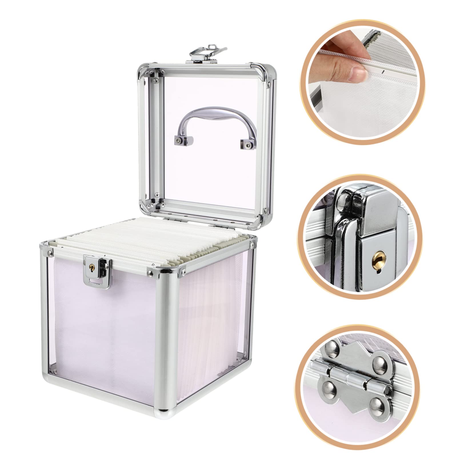 Cabilock 1Pc Large Capacity CD Storage Box Handheld Organizer for Discs Multi Purpose Container for Dvds and More and Practical Design for Home Use